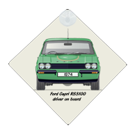 Ford Capri MkII RS3100 1974 Car Window Hanging Sign
